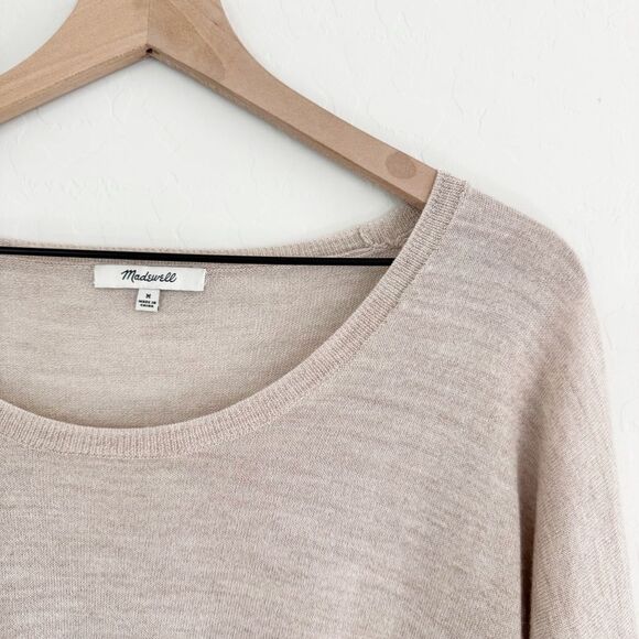 Madewell Southstar Merino Wool Pullover Beige Tan Top J4817 Size M - Picture 5 of 9